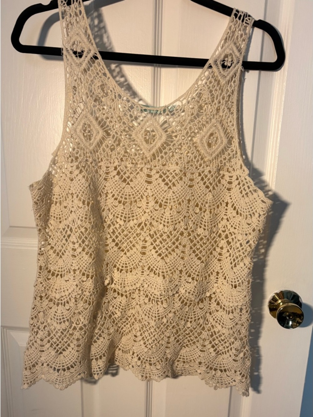 Maurices Cream Crochet Tank Top